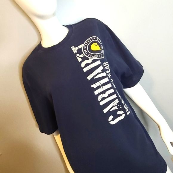 Navy Blue Carhartt Tee sz Medium - Picture 6 of 10